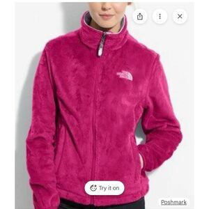 Plus Size Hot pink north face osito Zip Up fleece jacket Coat xxl/2xl